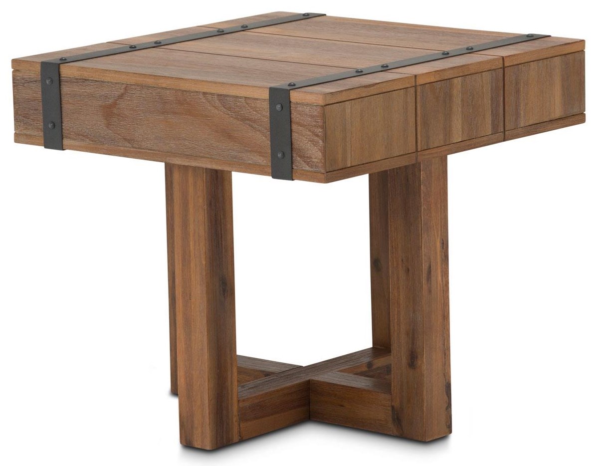 Michael Amini Brooklyn Walk Nailhead Trim End Table Howell