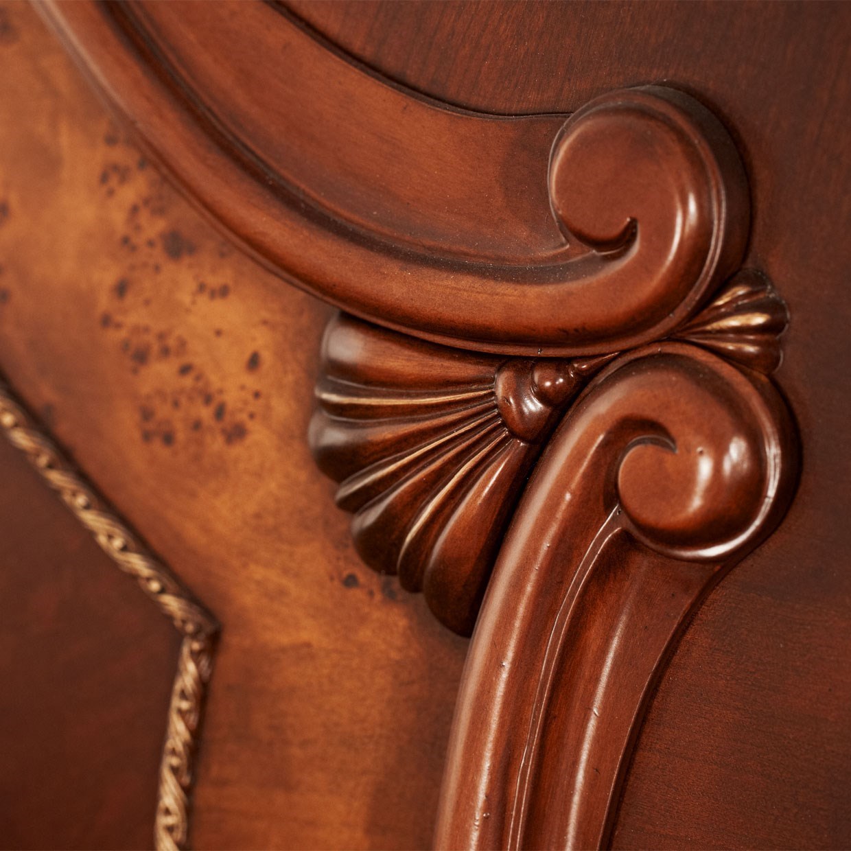 Michael Amini Cortina Nf65000qsl 28 Queen Traditional Cherry Sleigh Bed Corner Furniture Sleigh Beds