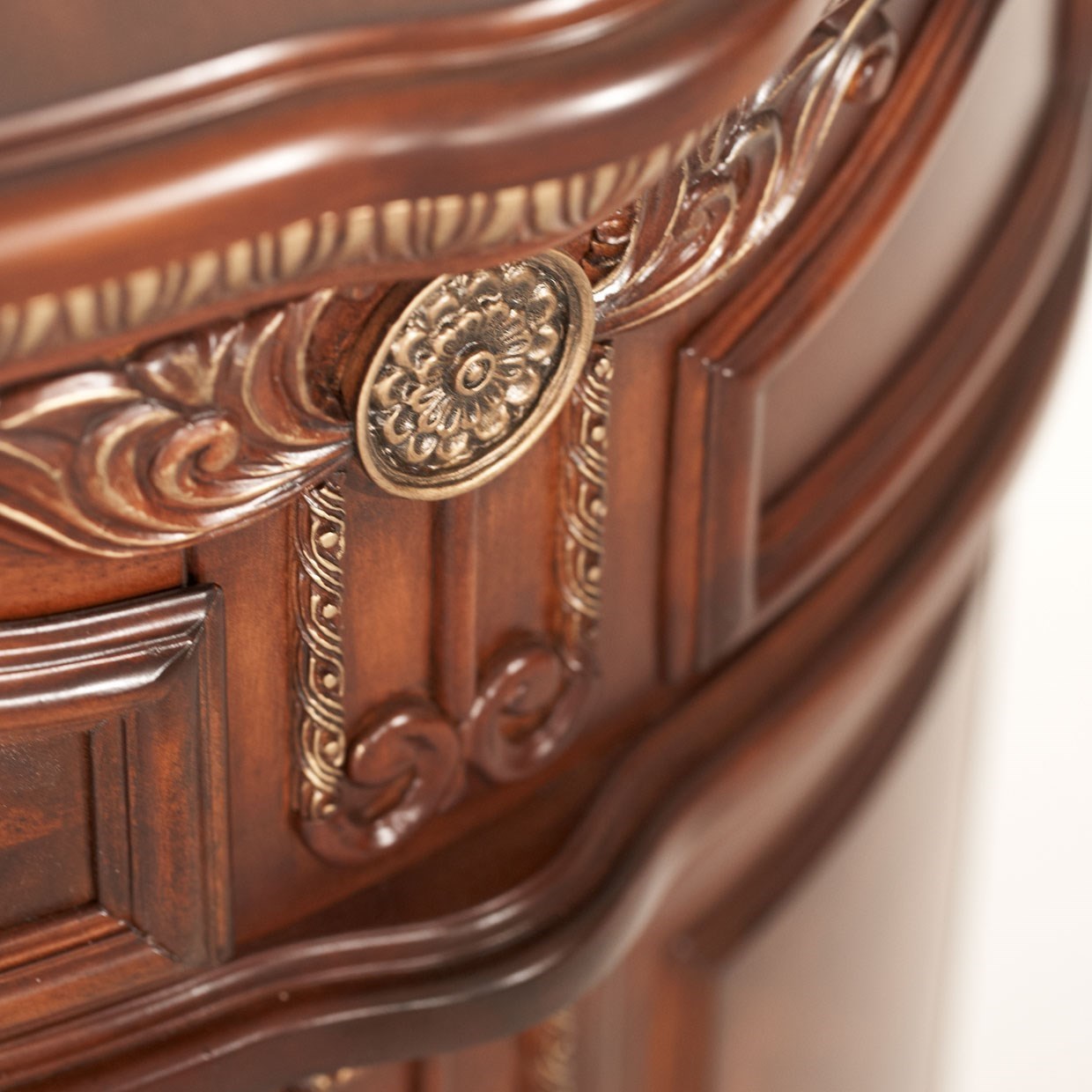 Michael Amini Cortina Nf65040 28 Beautiful Cherry Bedside Chest Hudson S Furniture Nightstands