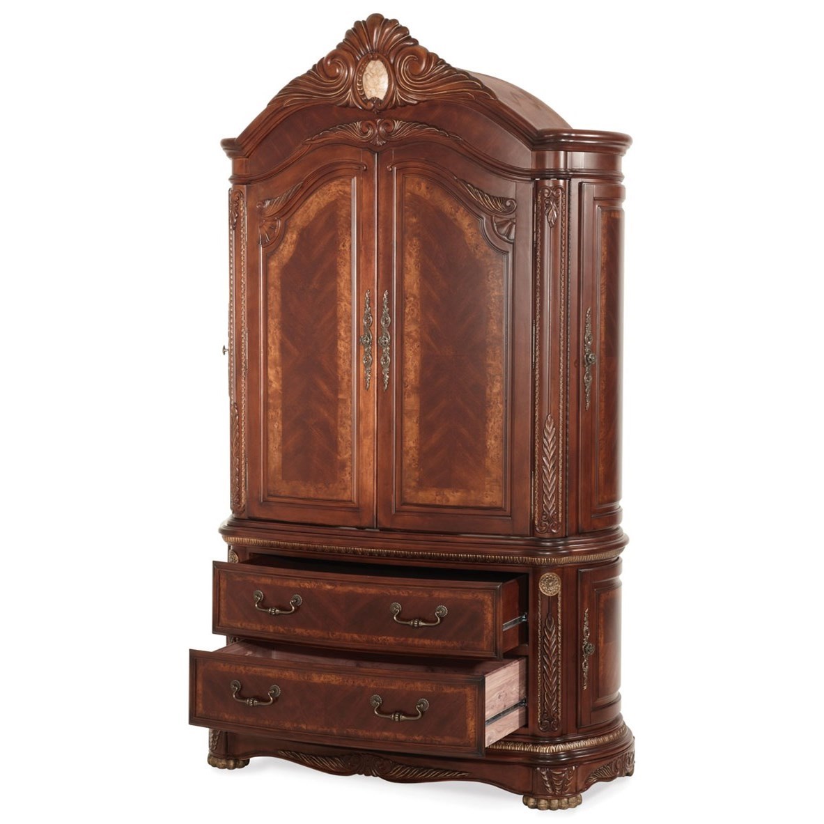 Michael Amini Cortina Nf65080 28 Beautiful Cherry Armoire Corner Furniture Armoires