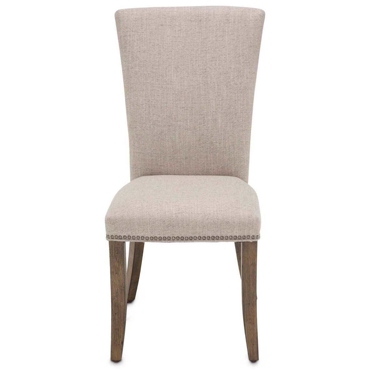 Michael Amini Del Mar Sound Ki Delm003 215 Upholstered Side Chair With Curved Back And Nailhead Trim Corner Furniture Dining Side Chairs