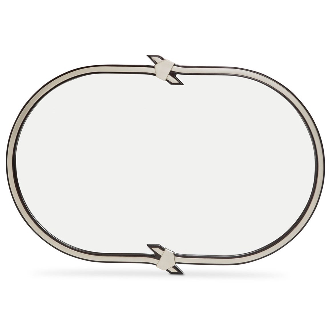 Michael Amini Paris Chic 9003260 409 Oval Accent Wall Mirror Corner Furniture Wall Mirrors