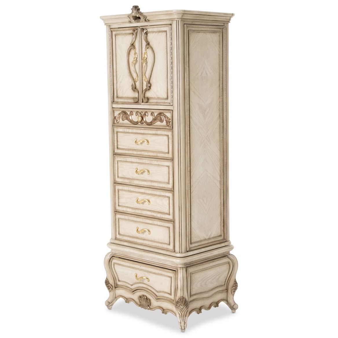 Michael Amini Platine De Royale Traditional Swivel Lingerie Chest