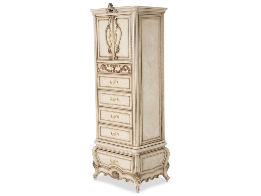 Michael Amini Platine De Royale Traditional Swivel Lingerie Chest