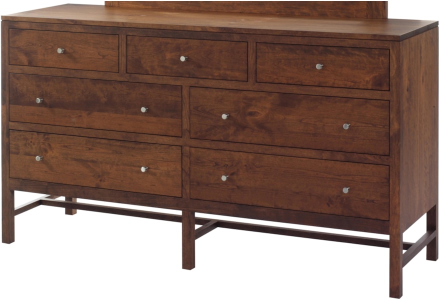 Millcraft Lynnwood 7 Drawer Dresser With Accenting Silver Knob