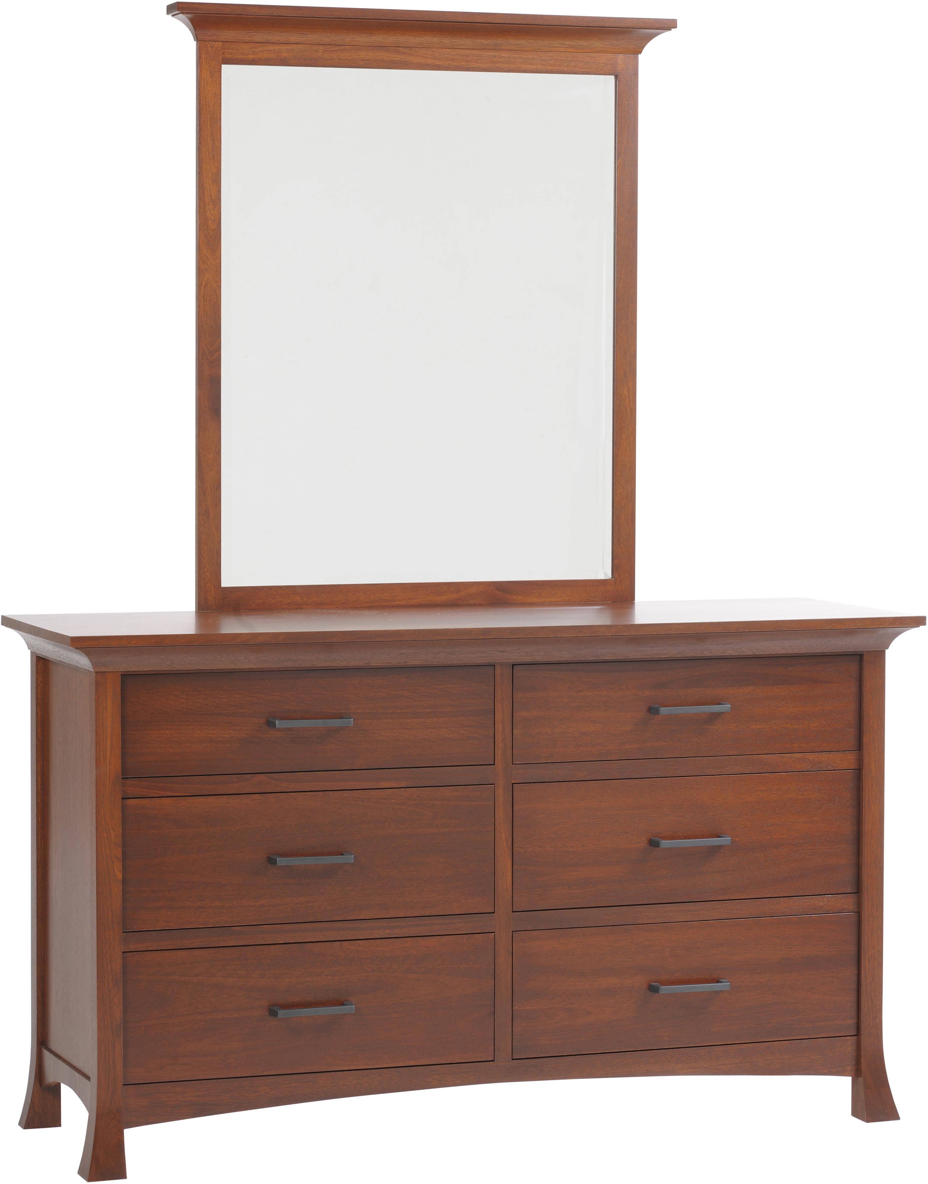 Millcraft Oasis Low Dresser With 6 Drawers And Mirror Wayside