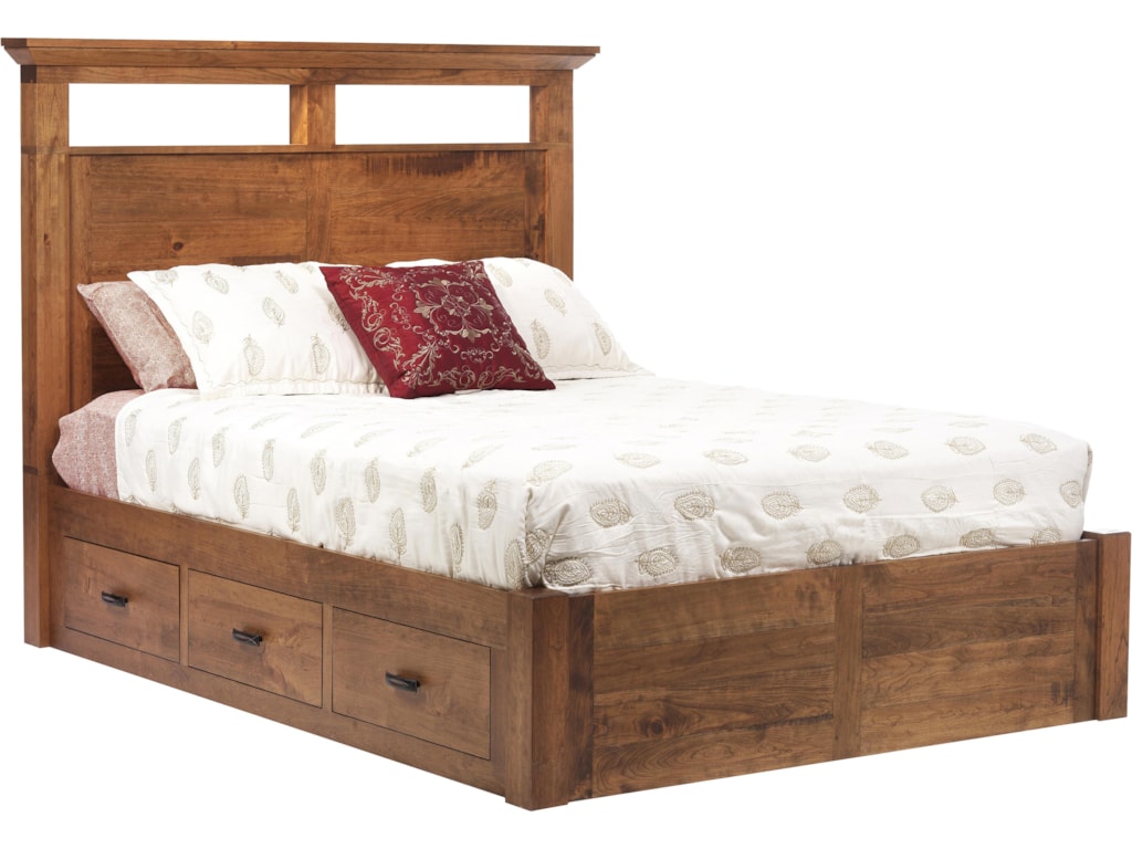 Millcraft Redmond Wellington Full Platform Bed With 6 Underbed Millcraft Redmond Wellingtonfull Platform Bed