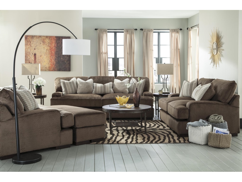 Millennium Fielding 4 Piece Chocolate Living Room Set Sam Levitz Furniture Stationary Living Room Groups