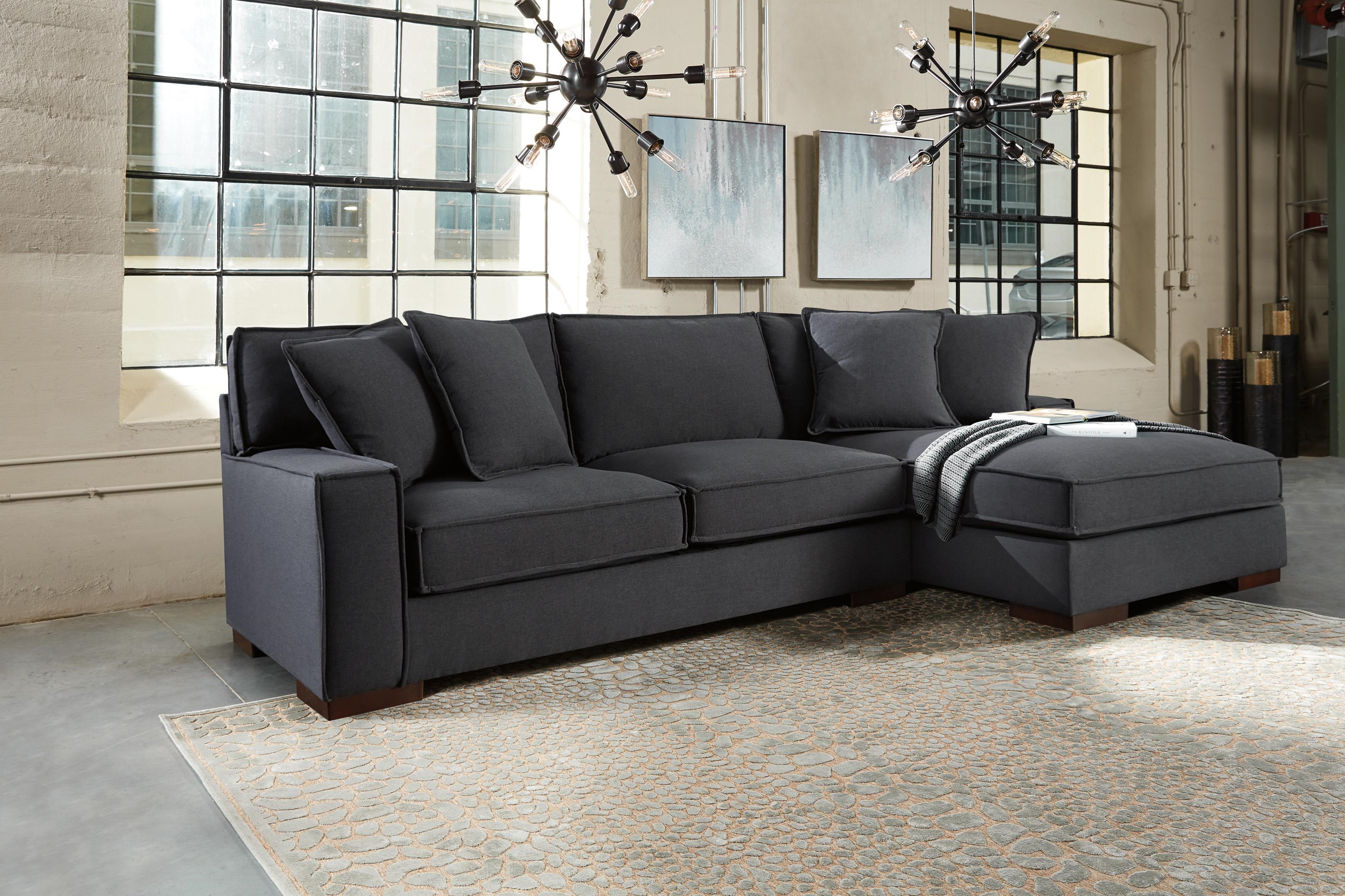 Millennium Gamaliel 4550166 17 2 Piece Charcoal Sectional Set