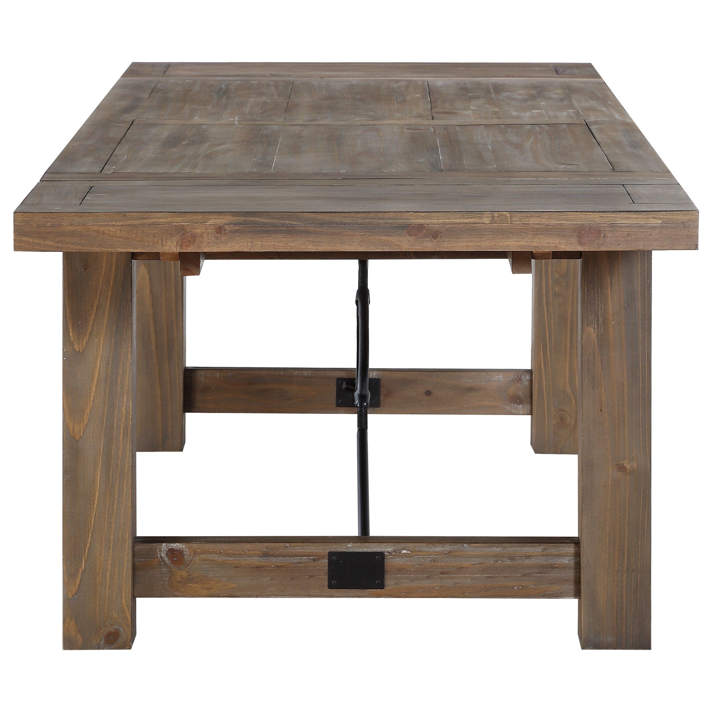 Modus International Autumn Rustic Solid Wood Dining Table With Leaves A1 Furniture Mattress Dining Tables