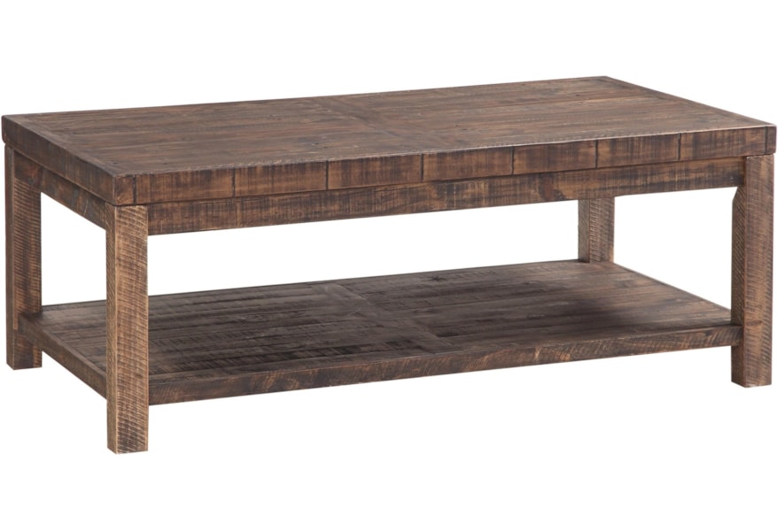 Modus International Craster Reclaimed Wood Rectangular Coffee Table In Smoky Taupe A1 Furniture Mattress Cocktail Coffee Tables