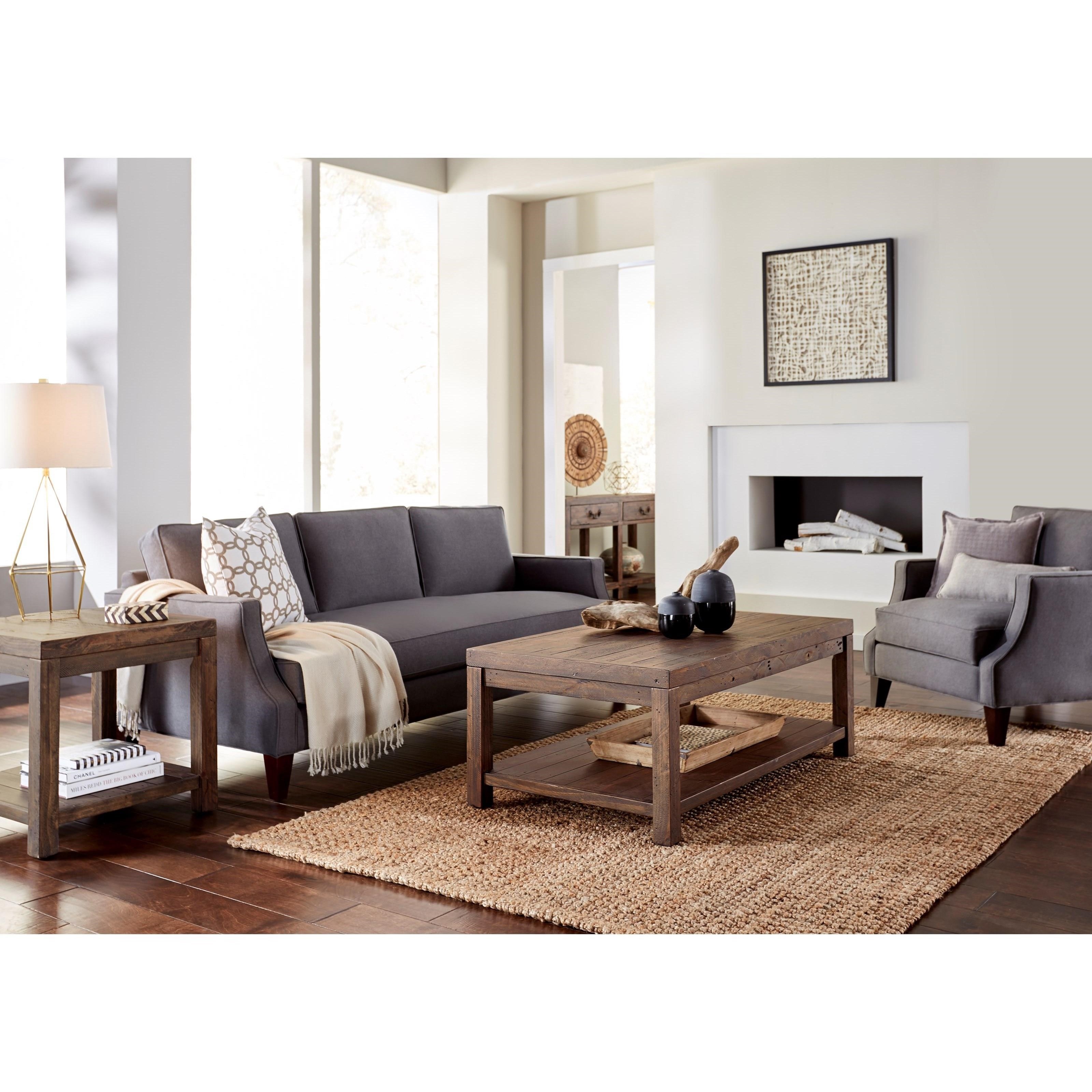 Modus International Craster Reclaimed Wood Rectangular Coffee Table In Smoky Taupe A1 Furniture Mattress Cocktail Coffee Tables