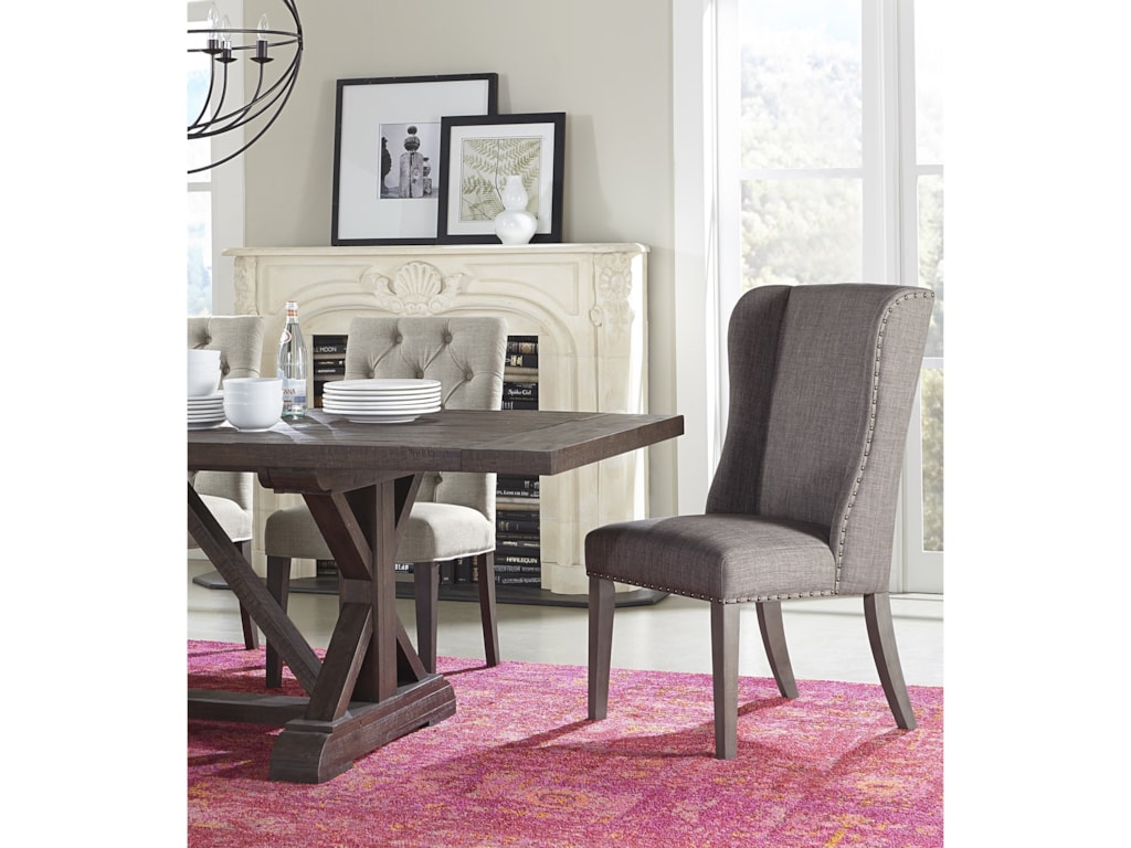 Modus International Crossroads Alex Upholstered Wingback Dining Chair Reeds Furniture Dining Side Chairs