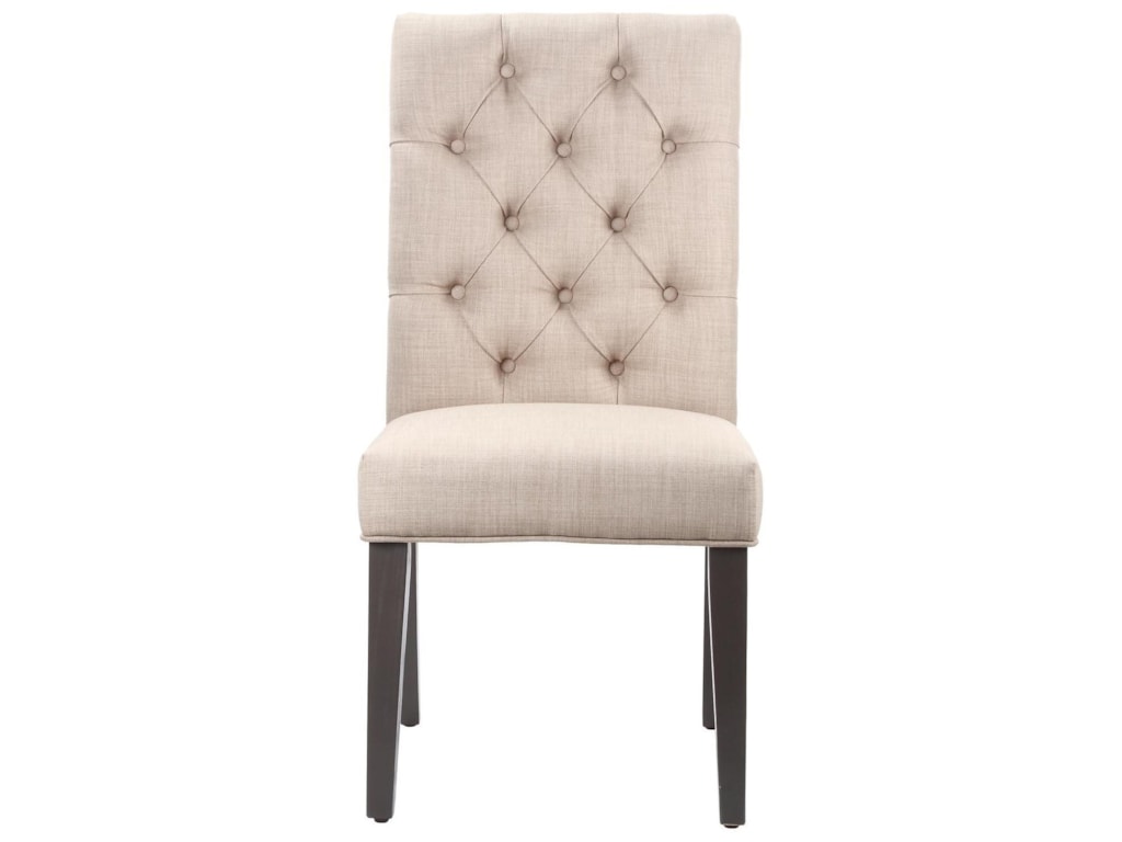 Crossroads Kathryn Upholstered Parsons Dining Chair With Tufted Back Sadler S Home Furnishings Dining Side Chairs