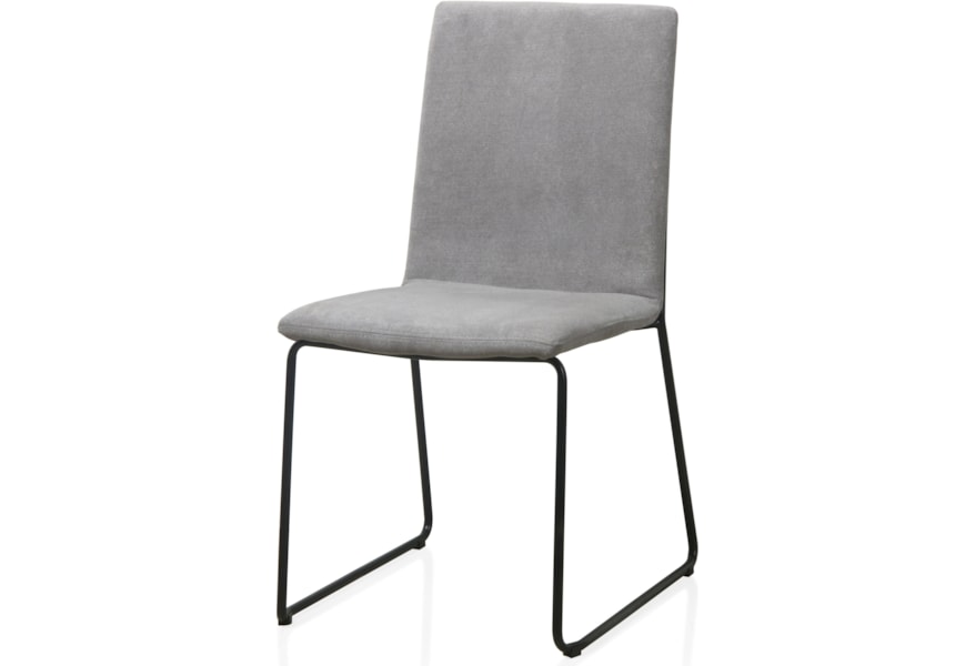 Modus International Crossroads Baird Upholstered Sled Base Dining Chair In Gray A1 Furniture Mattress Dining Side Chairs