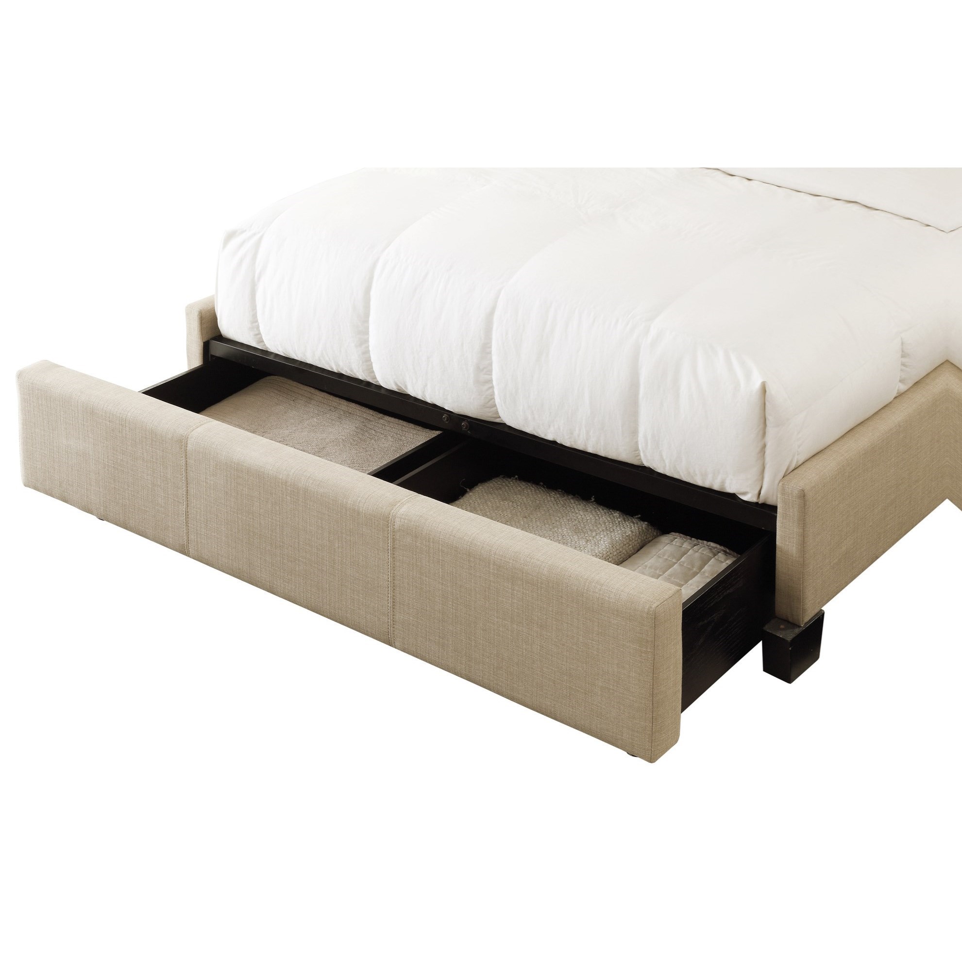 Geneva King Levi Upholstered Storage Bed With Tufting And Shelter