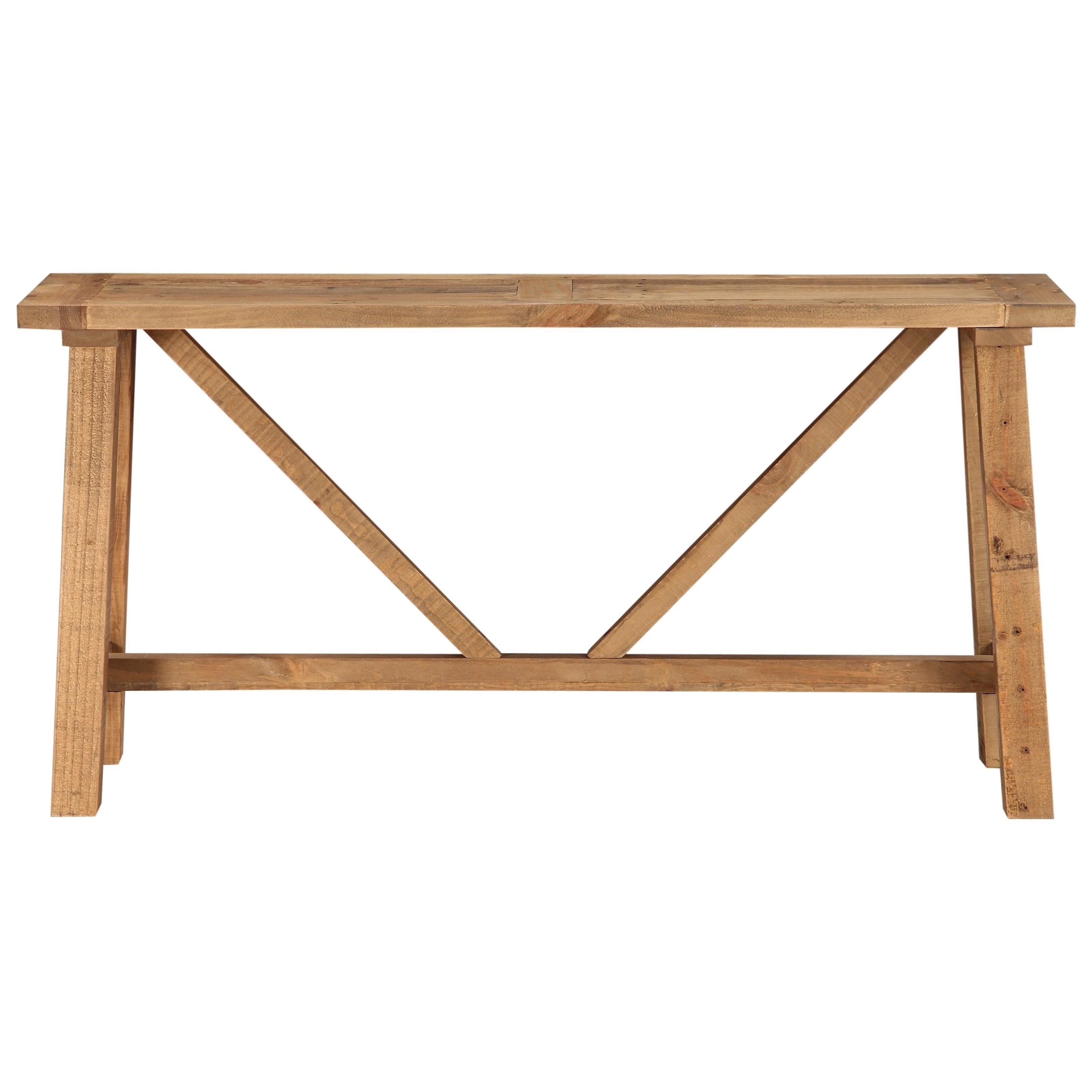 Modus International Harby Reclaimed Wood Console Table In Rustic Tawny A1 Furniture Mattress Sofa Tables Consoles