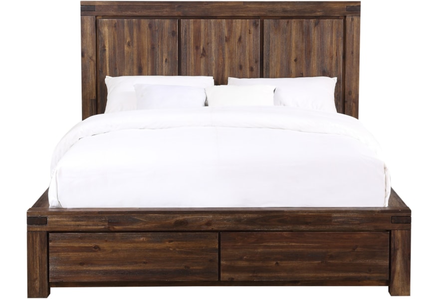 Modus International Meadow Solid Wood King Platform Bed with  Modus International Meadow Solid Wood King Platform Bed with