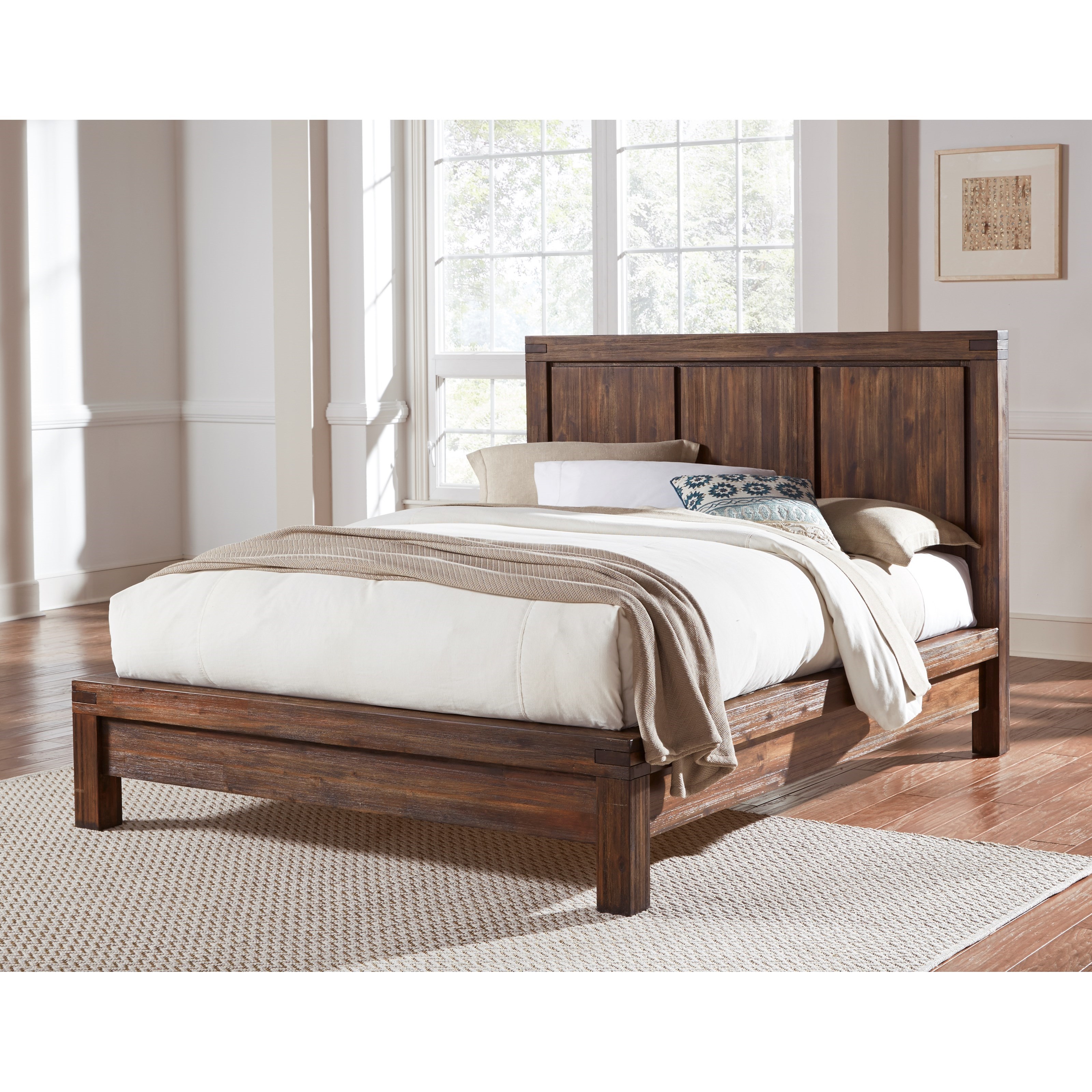 Modus International Meadow Solid Wood King Platform Bed Reeds Furniture Platform Beds Low Profile Beds