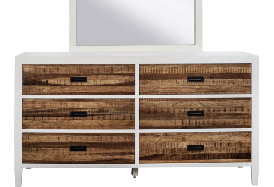 Modus International Montana 6 Drawer Dresser Red Knot Dressers