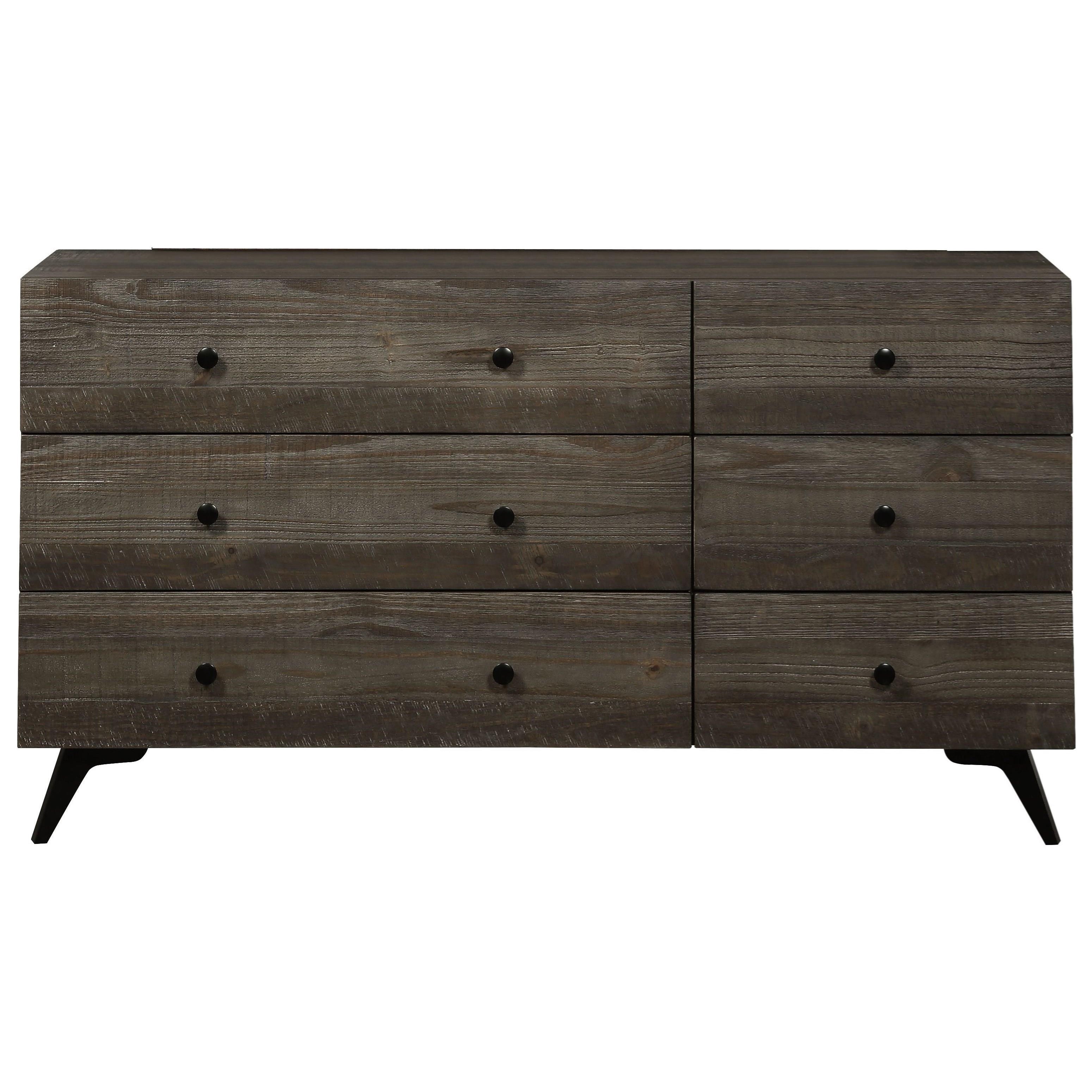 Modus International Nevada Solid Wood Dresser With Metal Legs