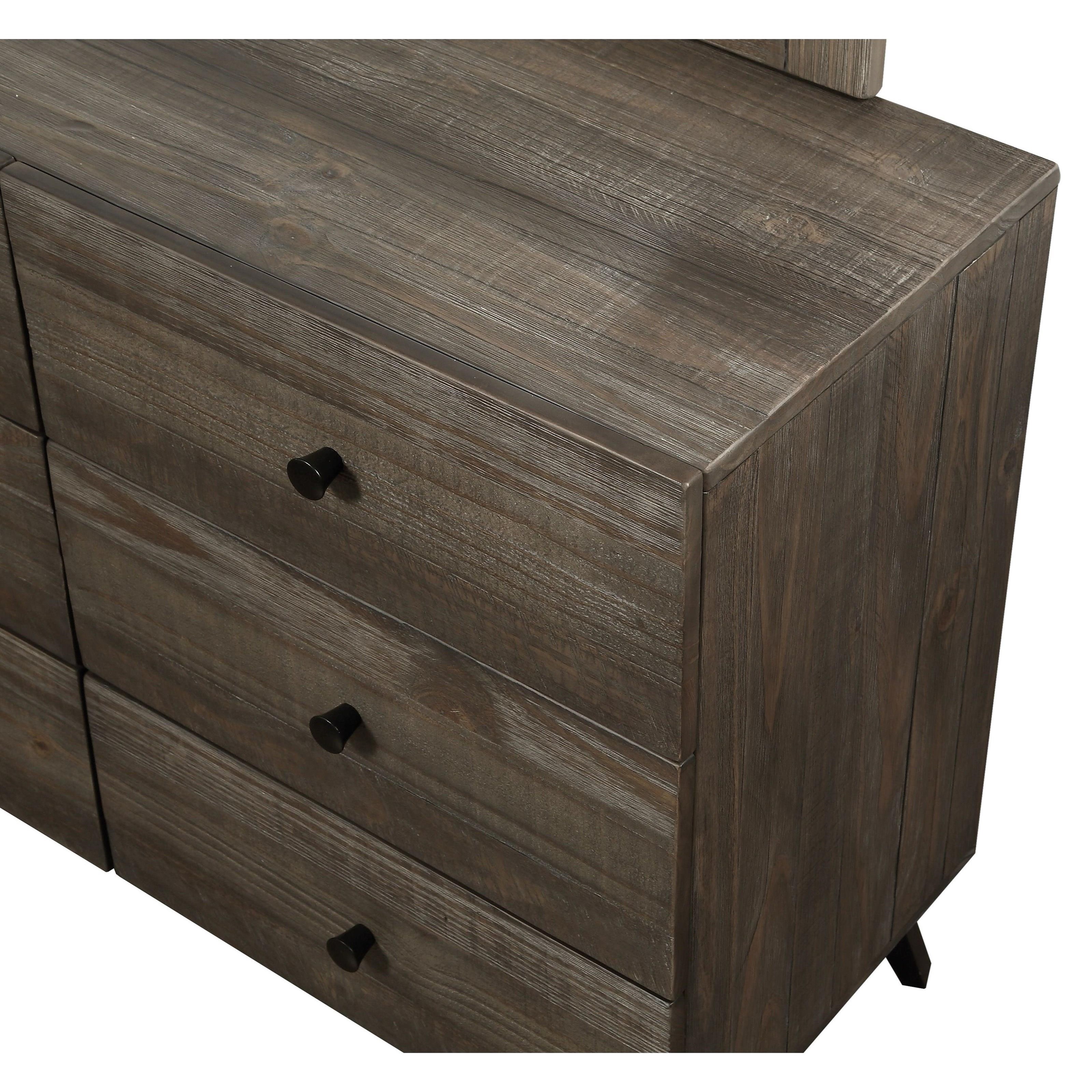 Modus International Nevada Solid Wood Dresser With Metal Legs