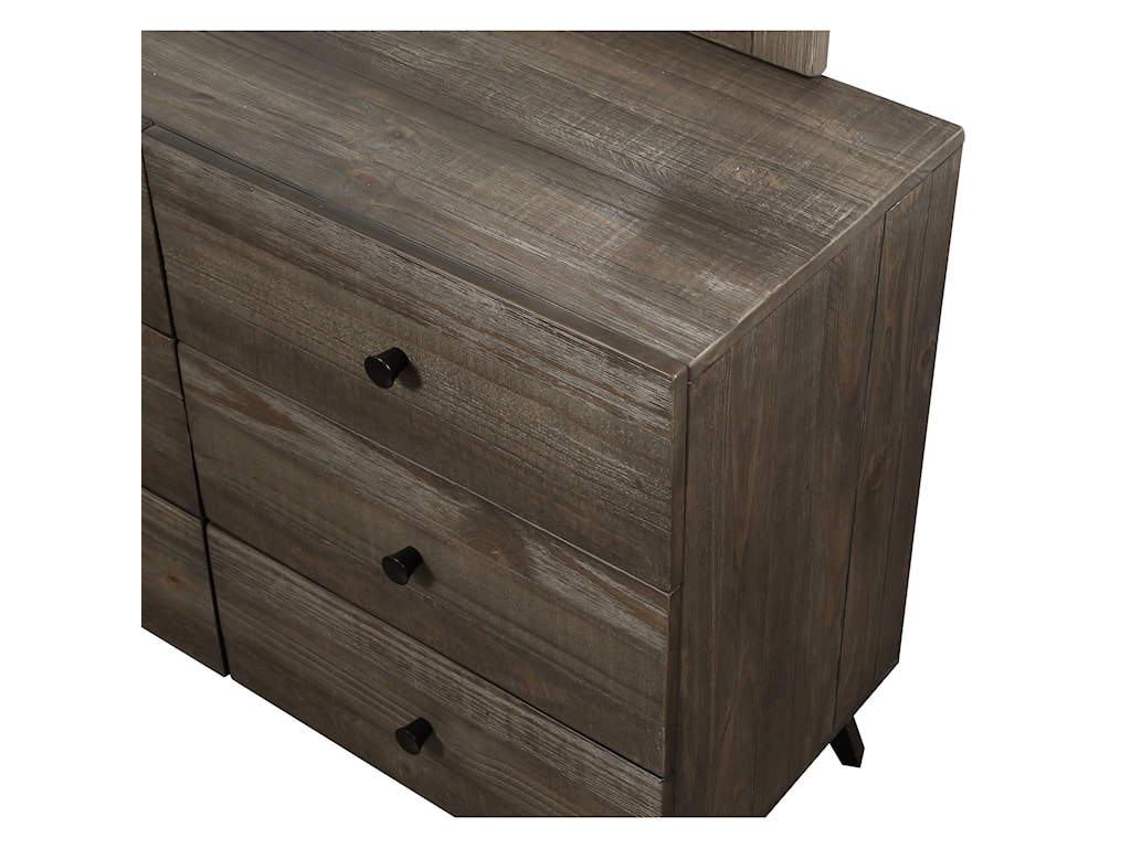 Modus International Nevada Solid Wood Dresser With Metal Legs