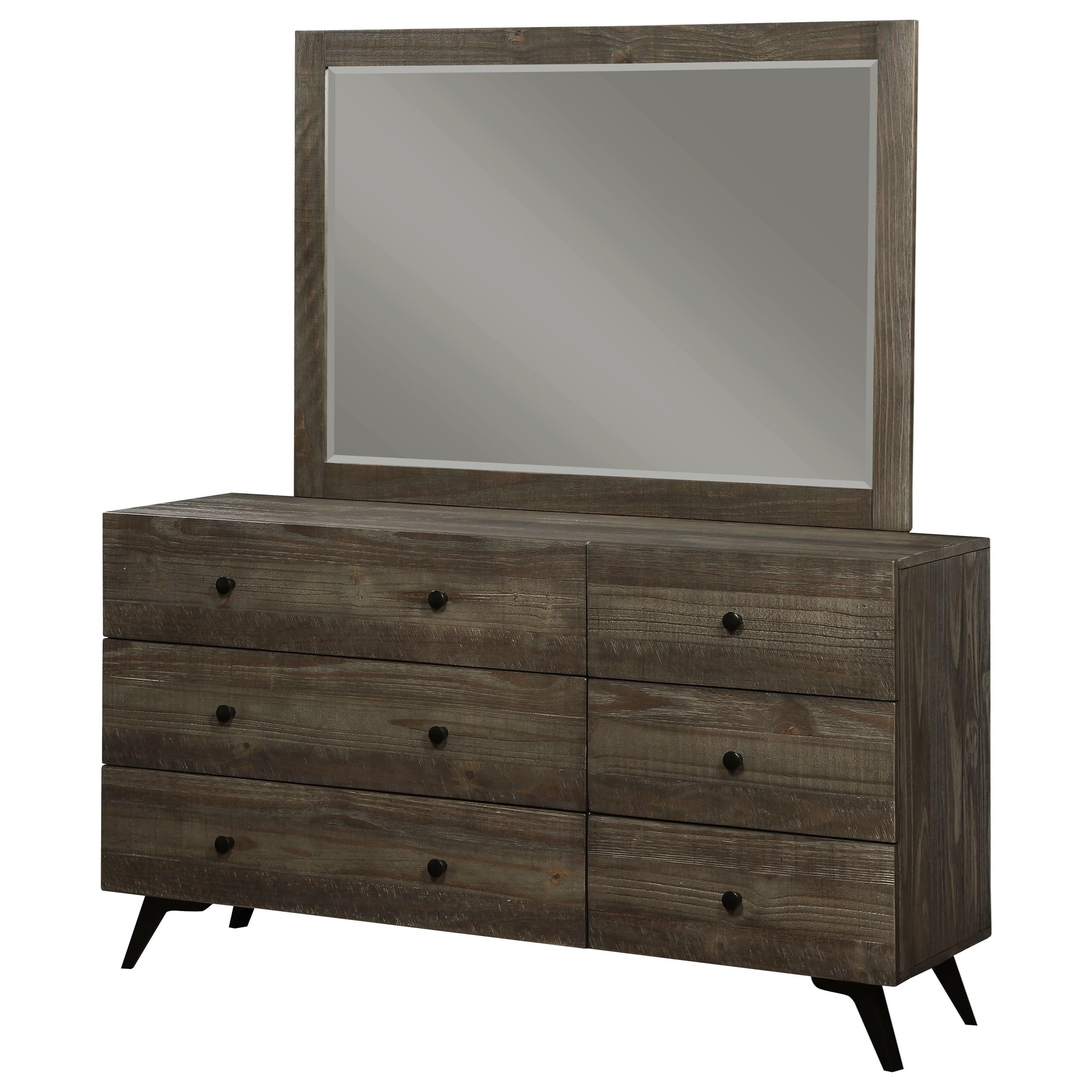 Modus International Nevada Solid Wood Dresser With Metal Legs