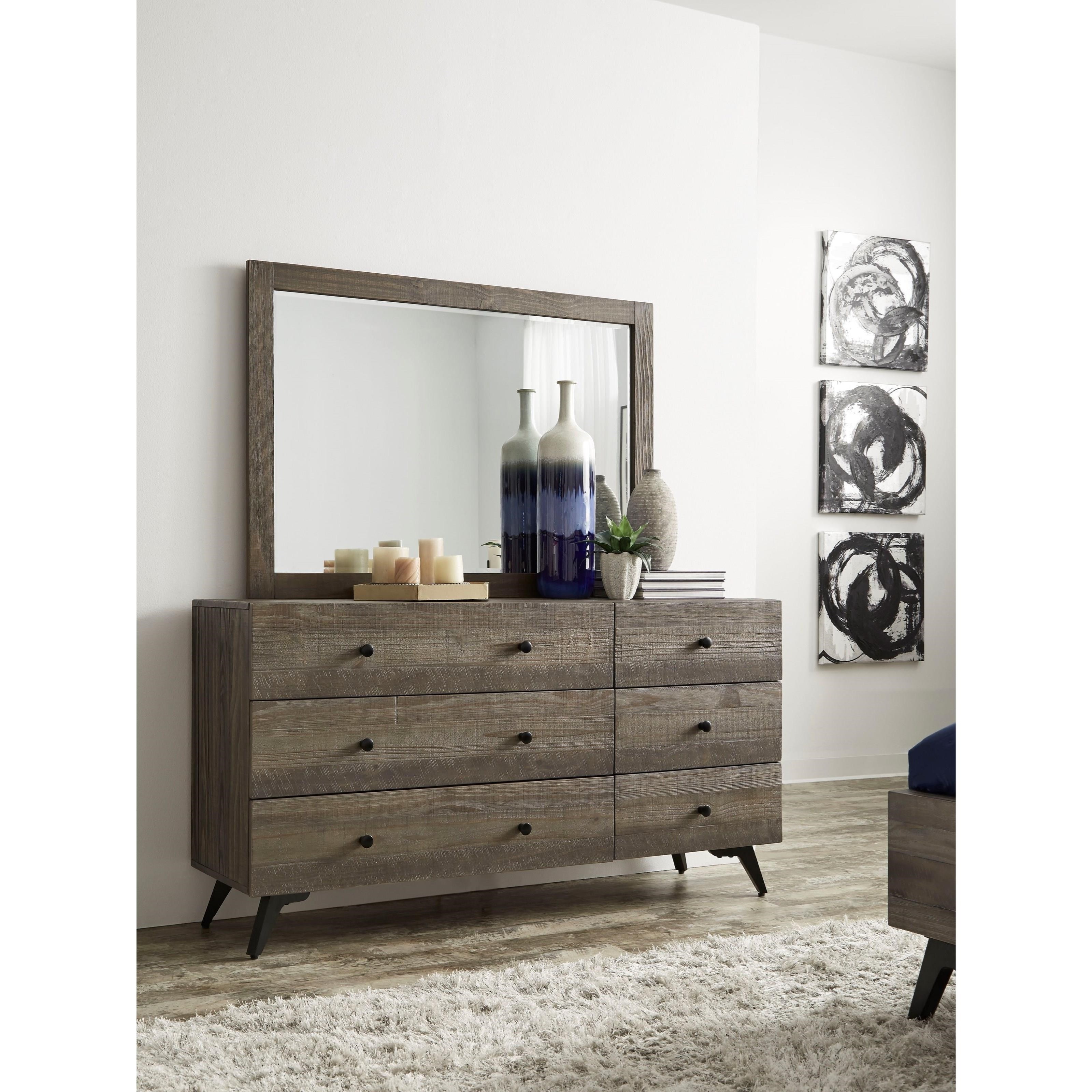 Modus International Nevada Solid Wood Dresser With Metal Legs
