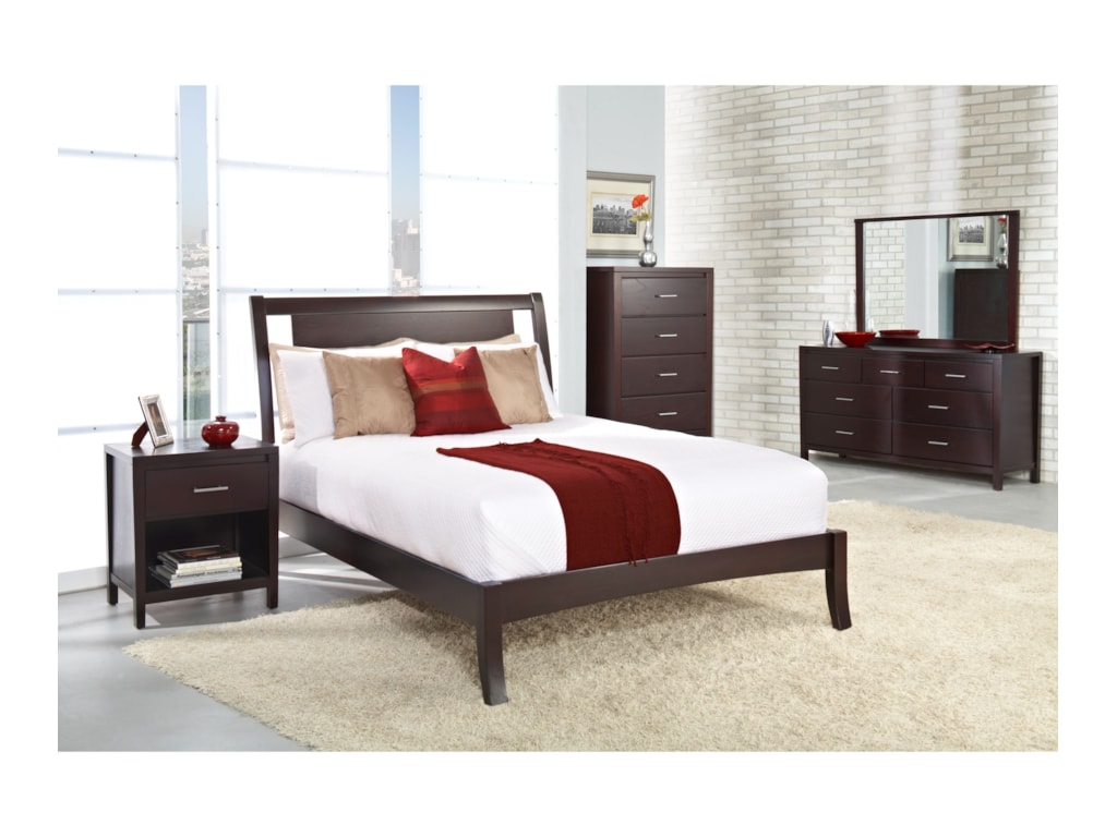 Modus International Nevis Queen Low Profile Bed Conlin S