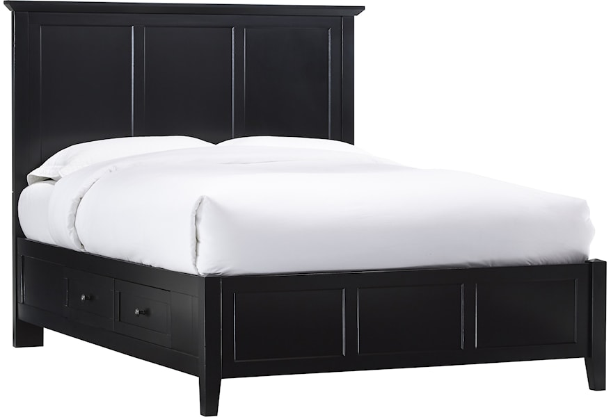 Modus International Paragon King Shaker Style Storage Bed Made From Solid Mahogany A1 Furniture Mattress Platform Beds Low Profile Beds