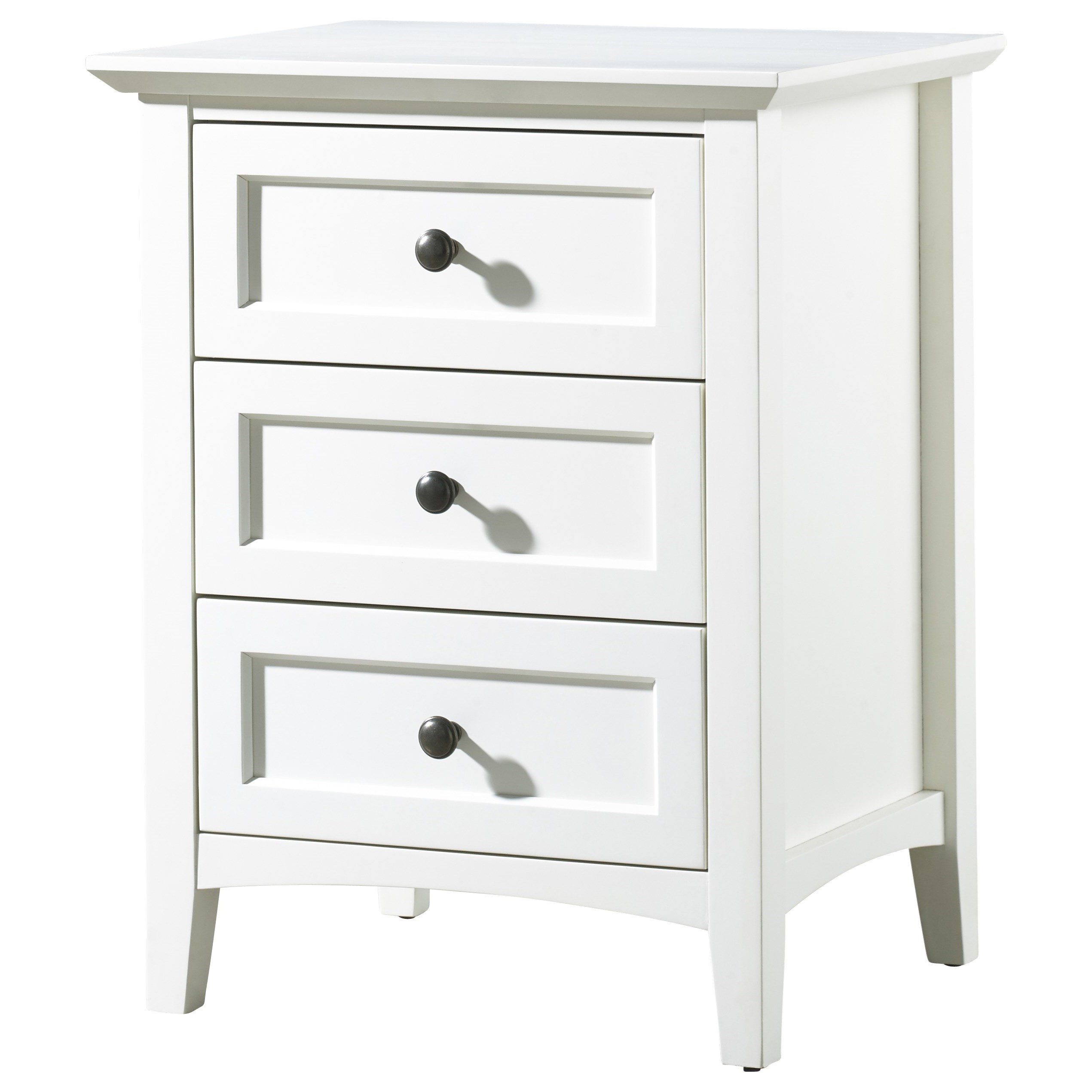 Modus International Paragon Shaker Style 3 Drawer Nightstand Made From Solid Mahogany Reeds Furniture Nightstands
