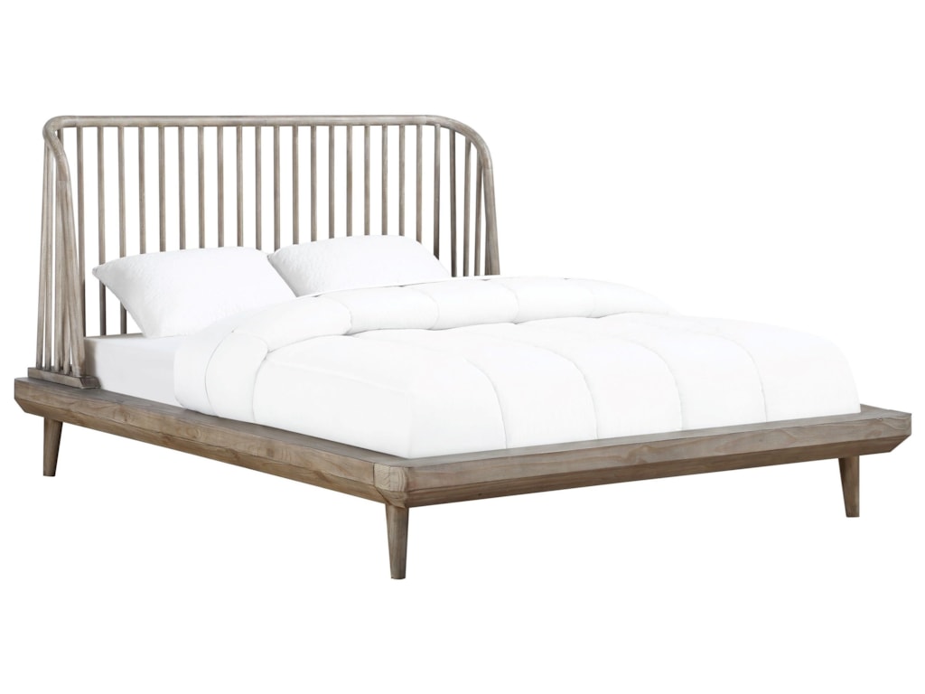 Spindle California King Platform Bed With Spindle Headboard Sadler S Home Furnishings Platform Beds Low Profile Beds