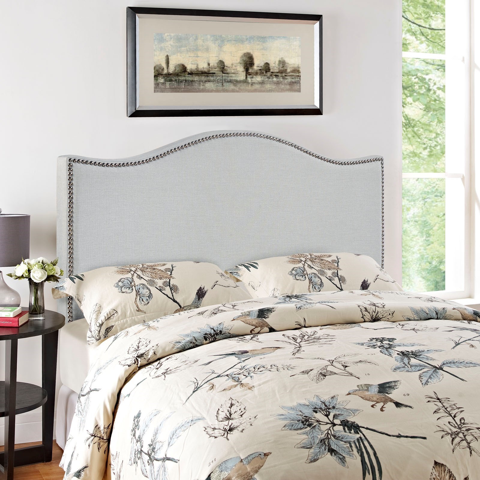 Modway Curl Queen Nailhead Upholstered Headboard Value City Furniture Headboards