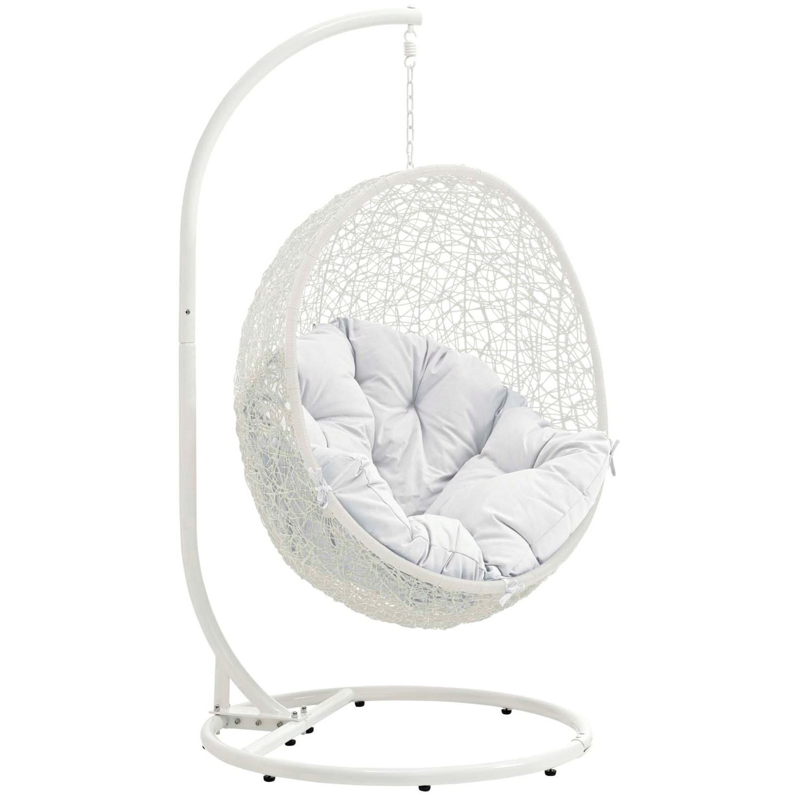 Modway Hide Eei 2273 Whi Whi Outdoor Patio Swing Chair With Stand Del Sol Furniture Outdoor Chairs