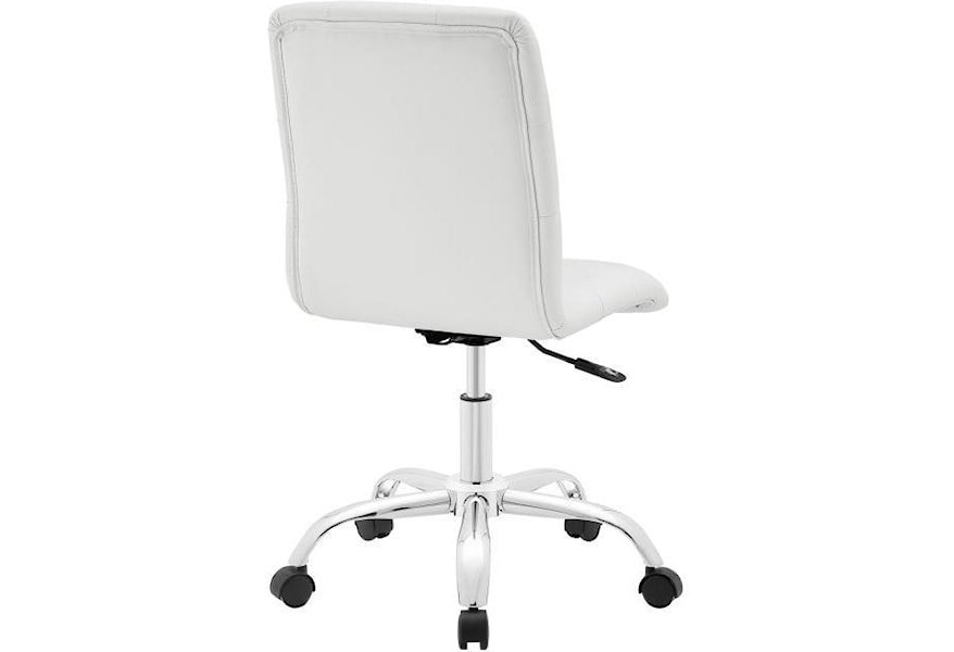Modway Home Office Prim Armless Mid Back Office Chair In White Value City Furniture Office Task Chairs