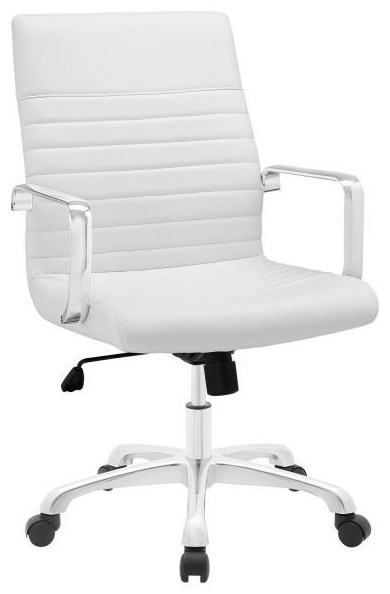 Modway Home Office Finesse Mid Back Office Chair In White Value City Furniture Office Task Chairs
