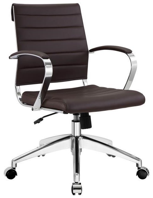 Modway Home Office Jive Mid Back Office Chair In Brown Value City Furniture Office Task Chairs