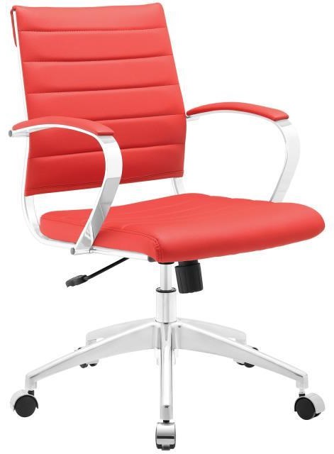 Modway Home Office Jive Mid Back Office Chair In Red Value City Furniture Office Task Chairs