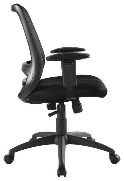 Modway Home Office Forge Mesh Office Chair In Black Value City Furniture Office Task Chairs