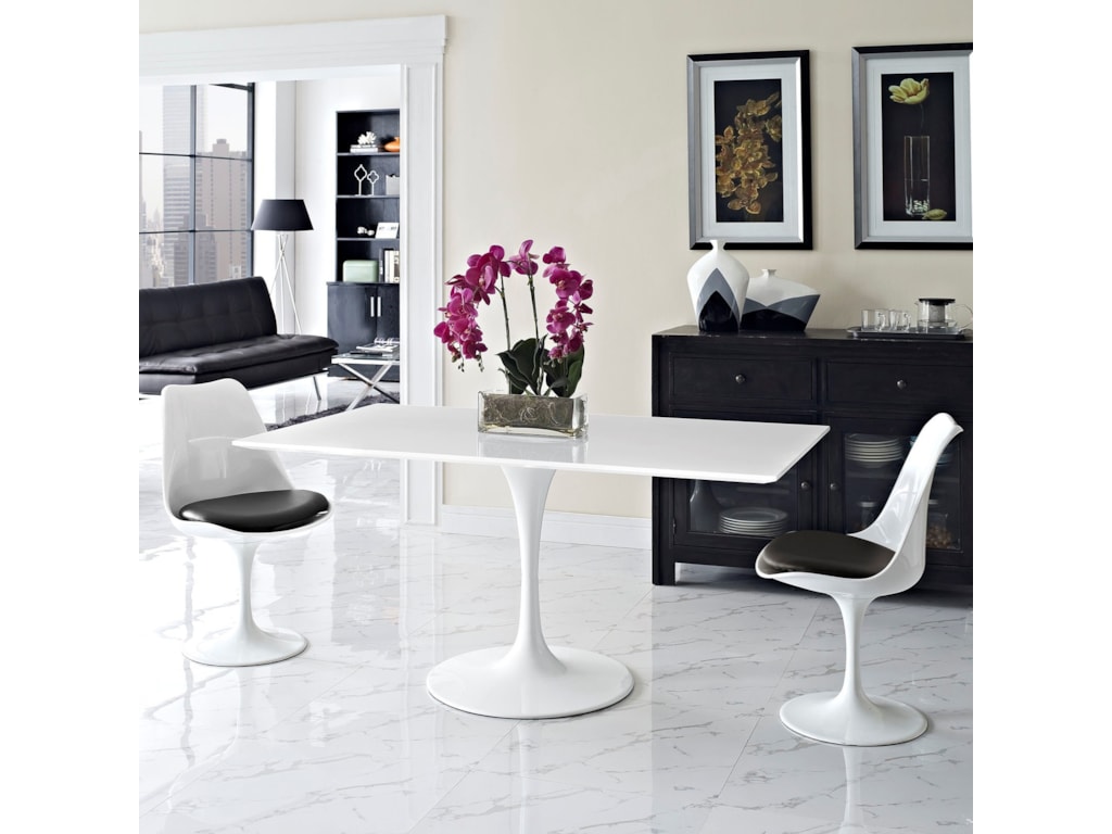Lippa White 60 Rectangle Dining Table By Modway At Value City Furniture