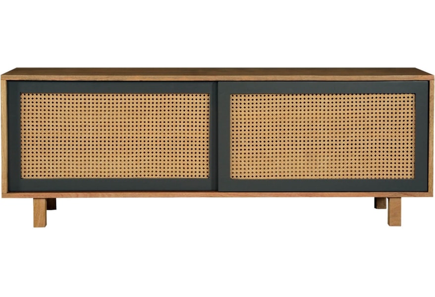 Moe S Home Collection Ashton Woven Cane Media Console With