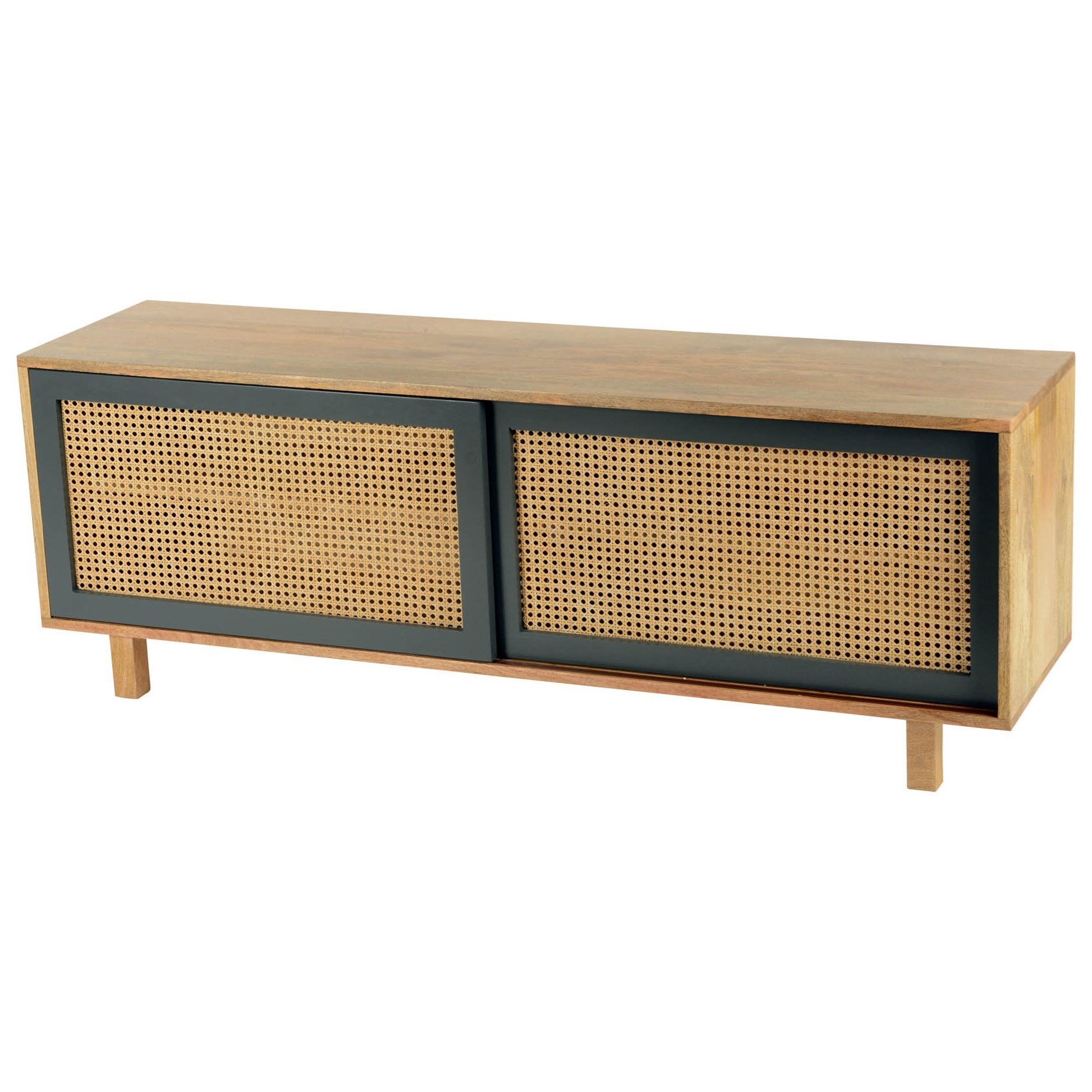 Moe S Home Collection Ashton Woven Cane Media Console With