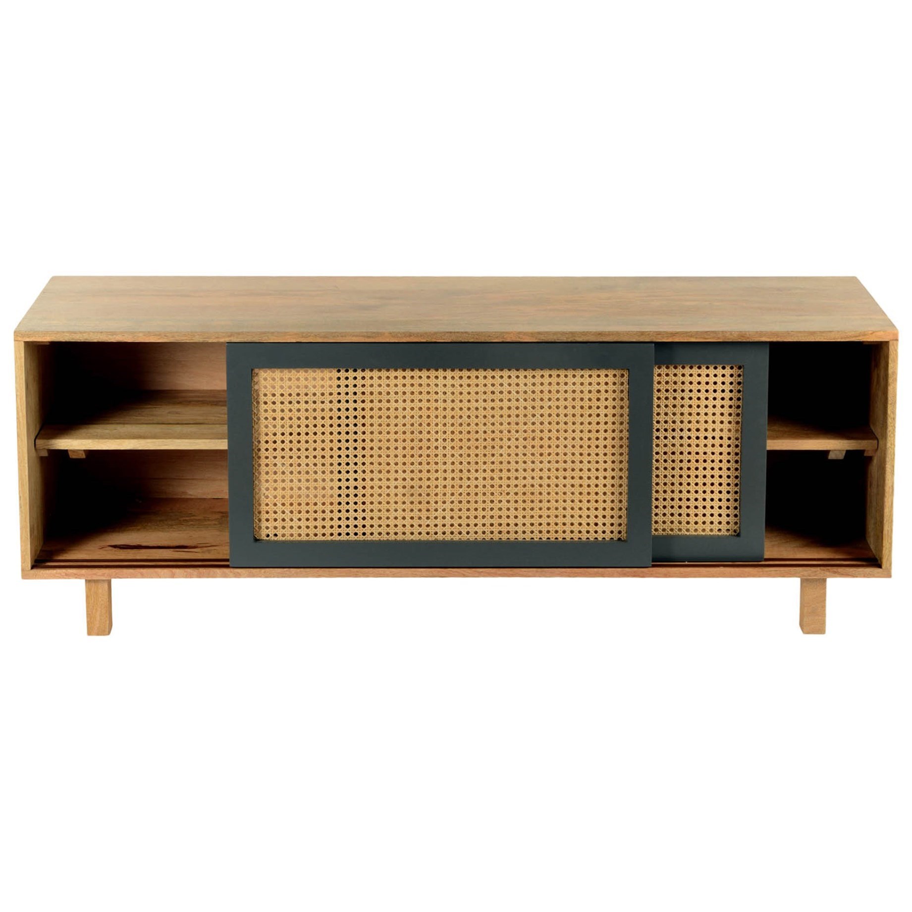 Moe S Home Collection Ashton Woven Cane Media Console With