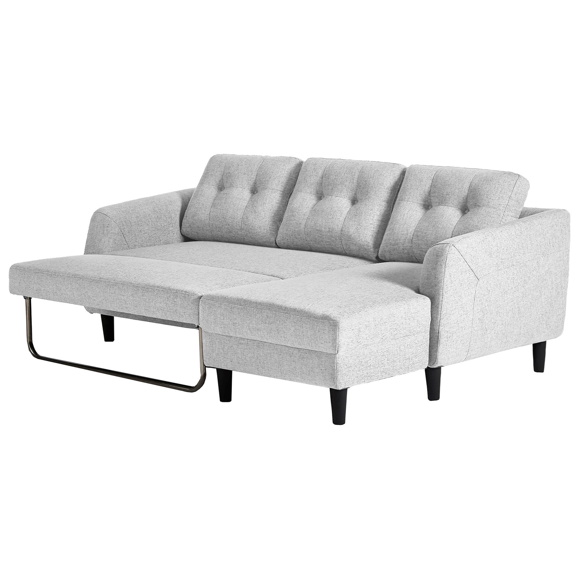 Moe S Home Collection Belagio Contemporary Sofa Bed With Chaise