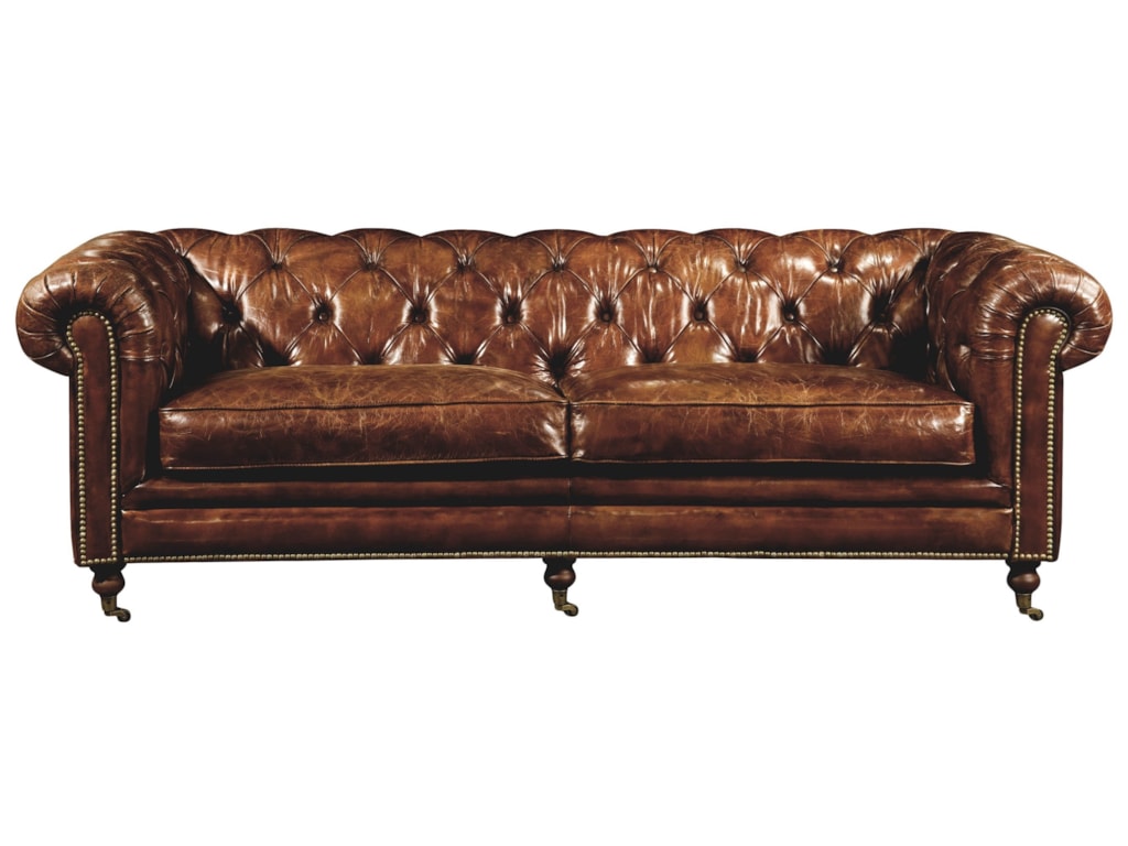 Moe S Home Collection Birmingham Tufted Top Grain Leather