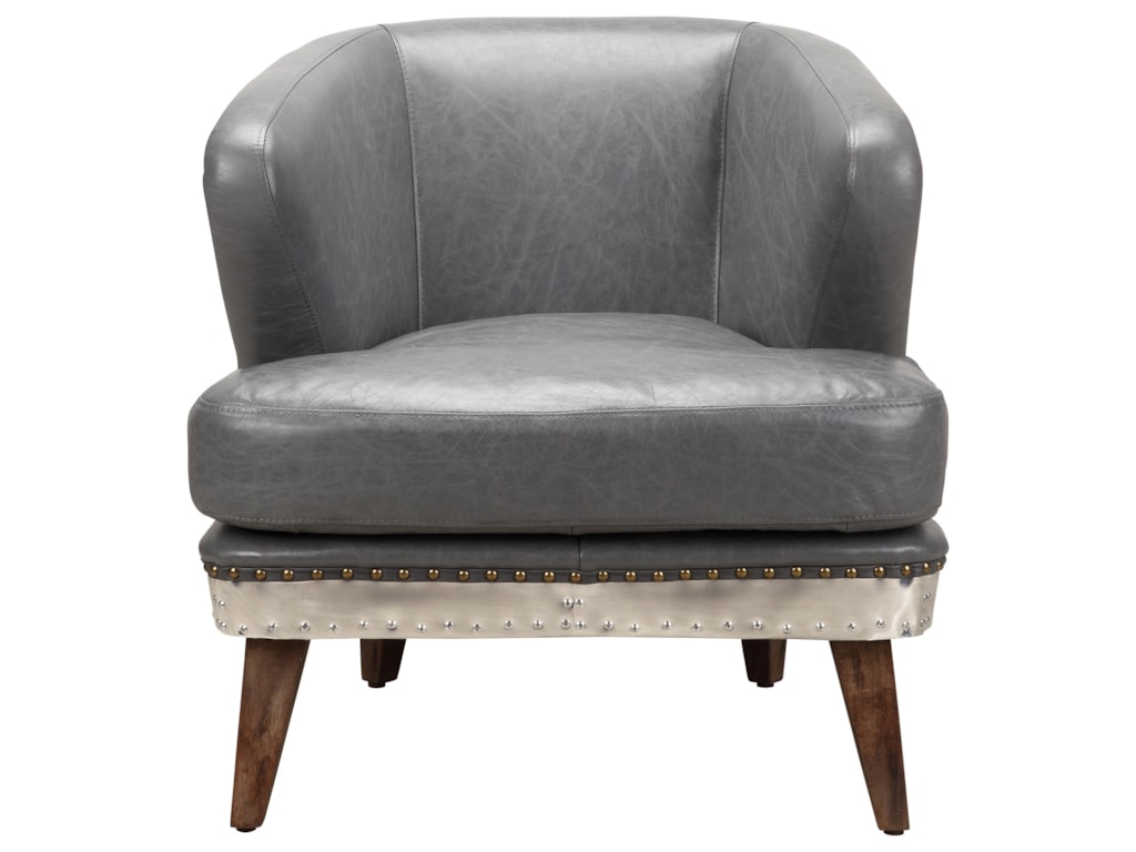 Moe S Home Collection Cambridge Top Grain Leather Club Chair