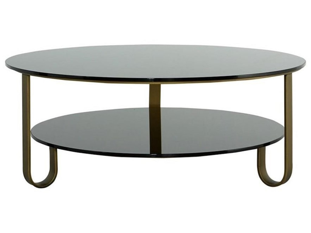 Moe S Home Collection Cole Round Black Gl Coffee Table Stoney Moe S Home Collection Colecoffee Table