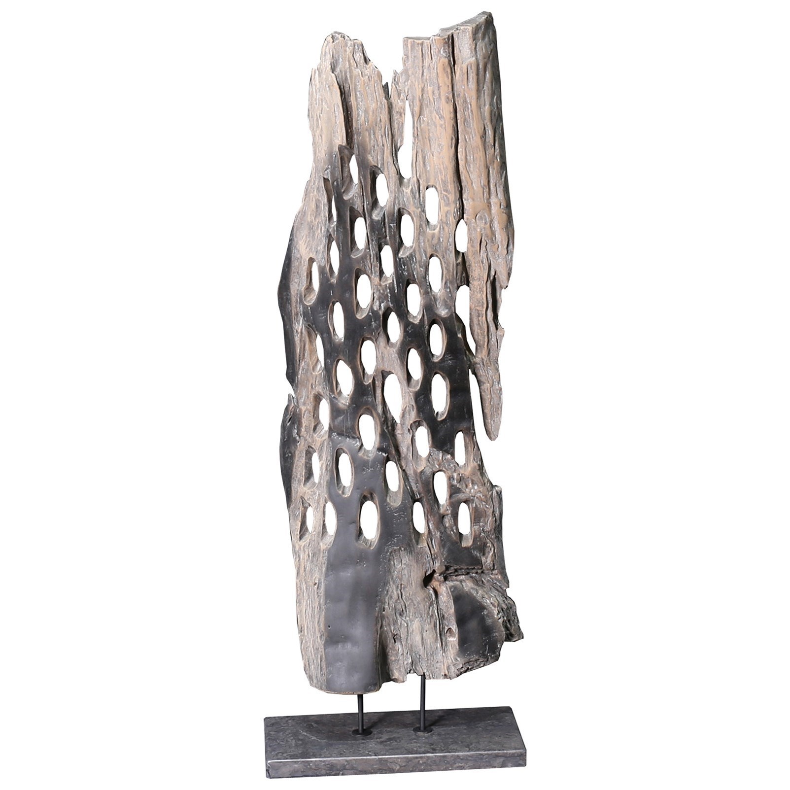 Moe S Home Collection Sculptures Wood Abstract Art Weathered Grey