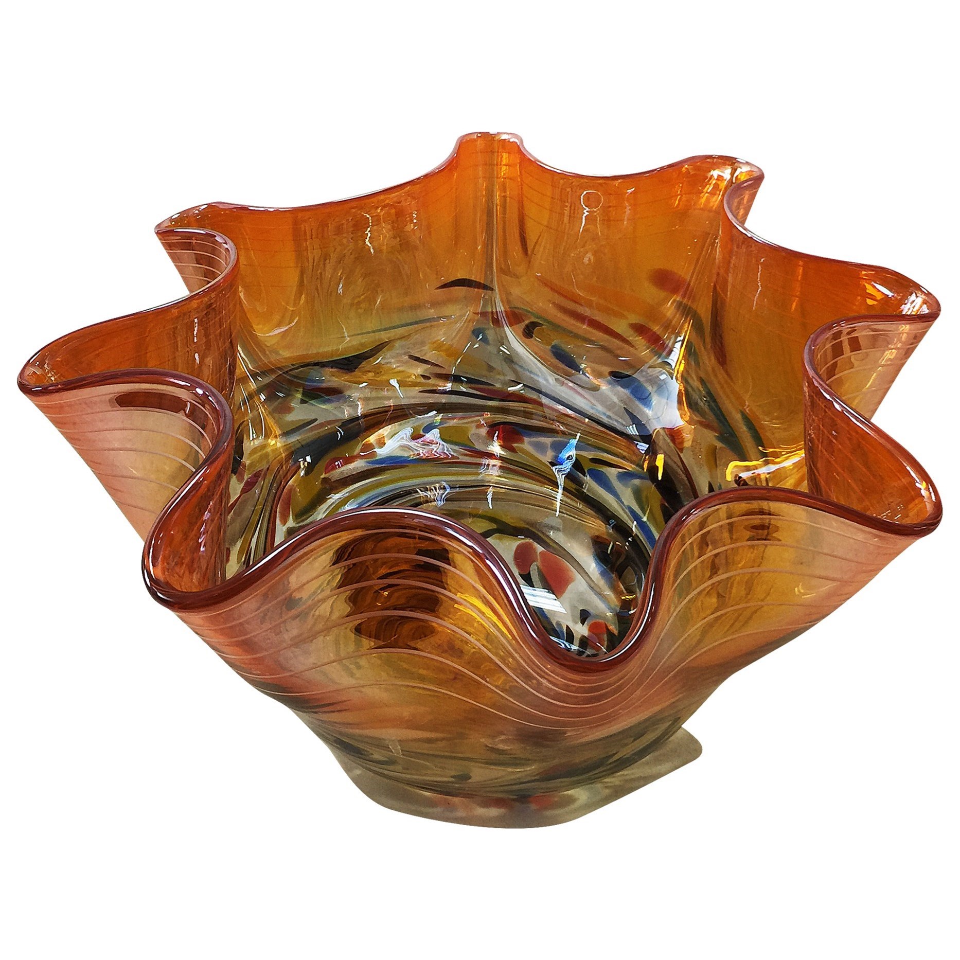 Moe S Home Collection Decorative Accessories Freeform Bowl Orange Fashion Furniture Bowls